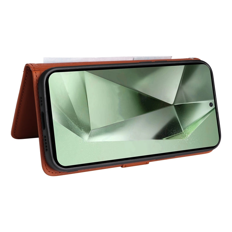 For Samsung Galaxy S24 FE 5G BETOPNICE BN-005 2 in 1 Detachable Imitate Genuine Leather Phone Case(Brown)