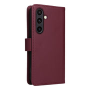 For Samsung Galaxy S24 FE 5G BETOPNICE BN-005 2 in 1 Detachable Imitate Genuine Leather Phone Case(Wine Red)