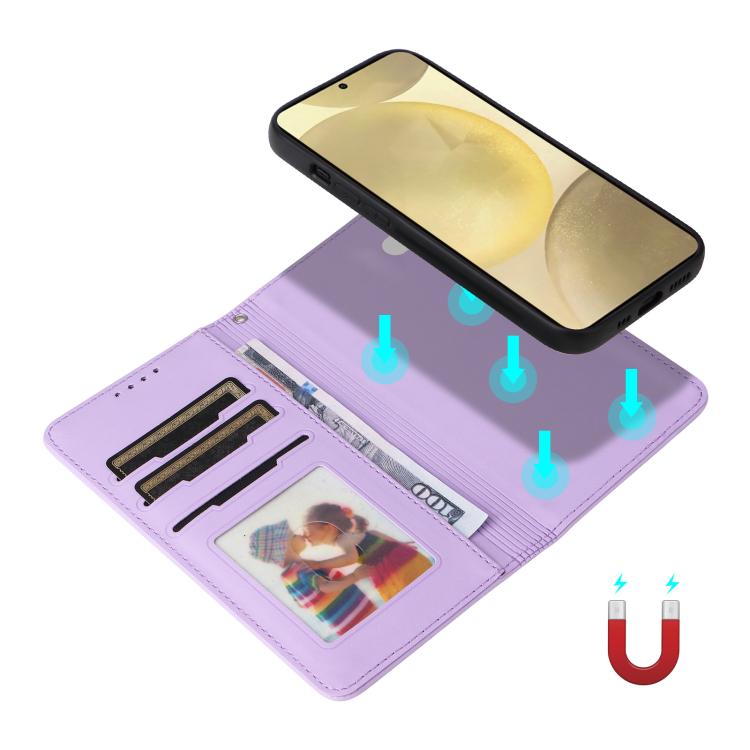 For Samsung Galaxy S25 5G BETOPNICE BN-005 2 in 1 Detachable Imitate Genuine Leather Phone Case(Light Purple) - free shipping - PMC Jewellery - Order now!