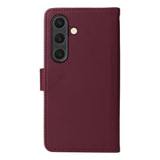 For Samsung Galaxy S25 5G BETOPNICE BN-005 2 in 1 Detachable Imitate Genuine Leather Phone Case(Wine Red)