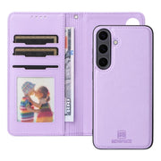 For Samsung Galaxy S25+ 5G BETOPNICE BN-005 2 in 1 Detachable Imitate Genuine Leather Phone Case(Light Purple)