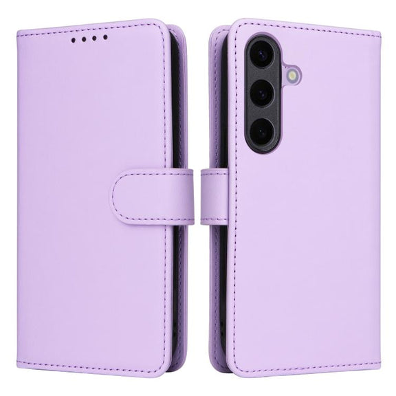 For Samsung Galaxy S25+ 5G BETOPNICE BN-005 2 in 1 Detachable Imitate Genuine Leather Phone Case(Light Purple)