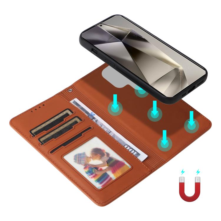 For Samsung Galaxy S25 Ultra 5G BETOPNICE BN-005 2 in 1 Detachable Imitate Genuine Leather Phone Case(Brown) - Galaxy S25 Ultra 5G Cases by BETOPNICE | Online Shopping South Africa | PMC Jewellery | Buy Now Pay Later Mobicred