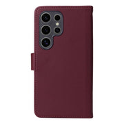 For Samsung Galaxy S25 Ultra 5G BETOPNICE BN-005 2 in 1 Detachable Imitate Genuine Leather Phone Case(Wine Red)