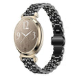 For Garmin Lily 2 Seven-beads 14mm Stainless Steel Watch Band(Black) - Watch Bands by PMc TechLife | Online Shopping South Africa | PMc TechLife | Buy Now Pay Later Mobicred