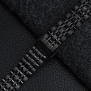 For Garmin Lily 2 Seven-beads 14mm Stainless Steel Watch Band(Black)