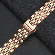 For Garmin Lily 2 Seven-beads 14mm Stainless Steel Watch Band(Rose Gold)