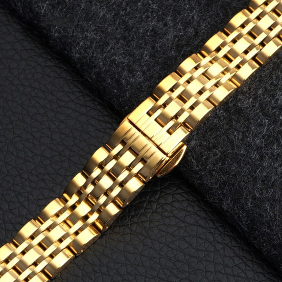 For Garmin Lily 2 Seven-beads 14mm Stainless Steel Watch Band(Gold)
