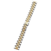 For Garmin Lily 2 Seven-beads 14mm Stainless Steel Watch Band(Silver Gold)