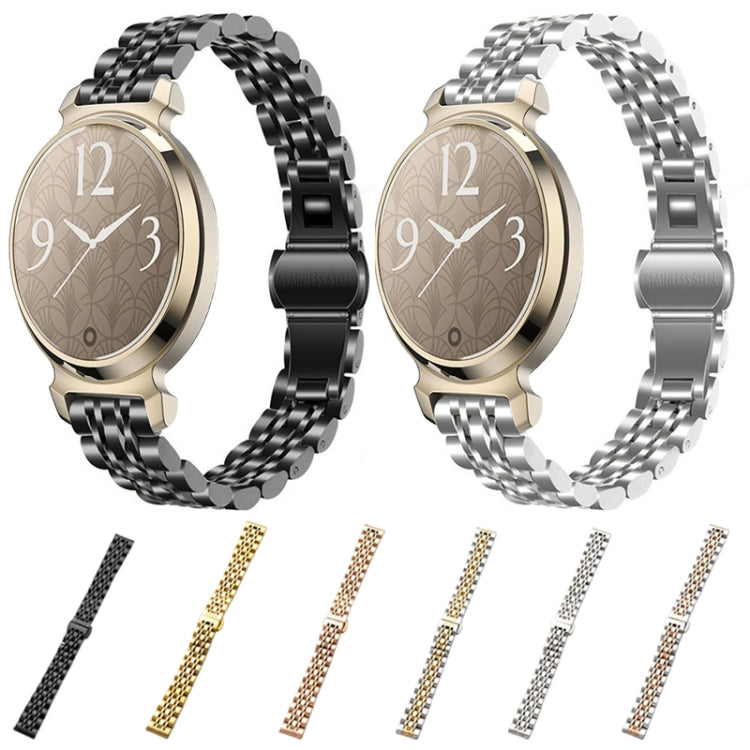 For Garmin Lily 2 Seven-beads 14mm Stainless Steel Watch Band(Silver)