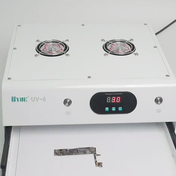 Uyue UV-6 15 inch Double Timing Intelligent Curing Lamp Mechanic for Phone / Pad (EU Plug)