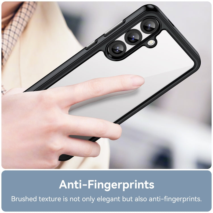 For Samsung Galaxy S25+ 5G Colorful Series Acrylic Hybrid TPU Phone Case(Black)
