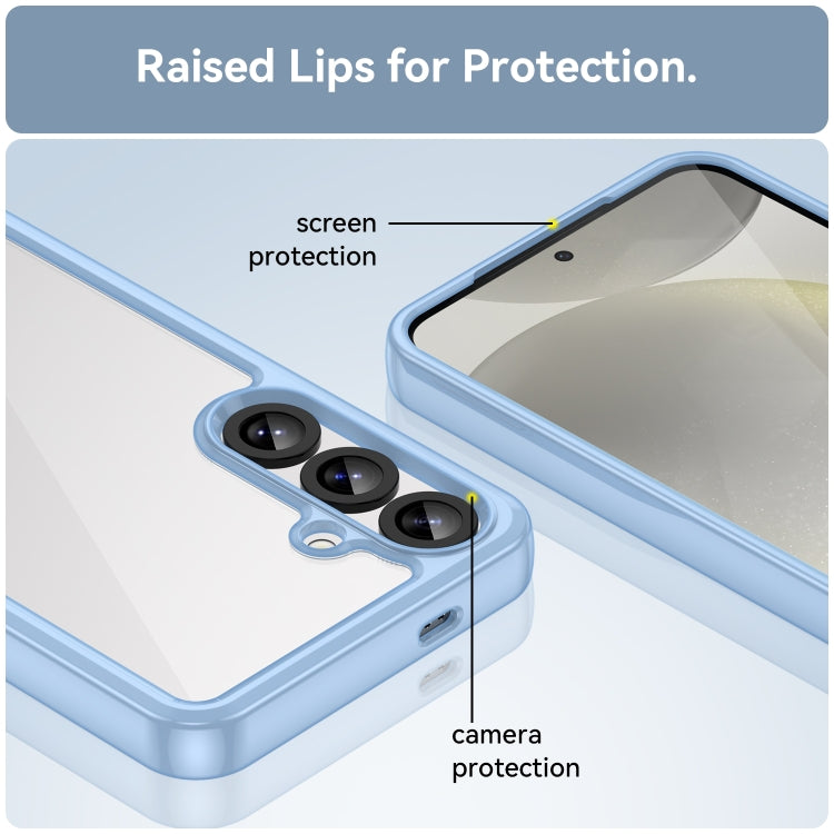 For Samsung Galaxy S25+ 5G Colorful Series Acrylic Hybrid TPU Phone Case(Blue)