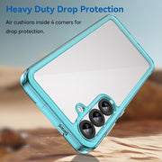 For Samsung Galaxy S25+ 5G Colorful Series Acrylic Hybrid TPU Phone Case(Transparent Blue)