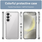 For Samsung Galaxy S25+ 5G Colorful Series Acrylic Hybrid TPU Phone Case(Transparent)