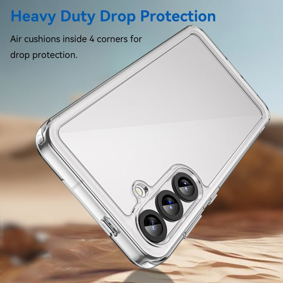 For Samsung Galaxy S25+ 5G Colorful Series Acrylic Hybrid TPU Phone Case(Transparent)