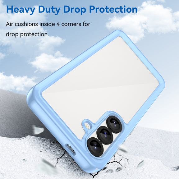 For Samsung Galaxy S25 5G Colorful Series Acrylic Hybrid TPU Phone Case(Blue)