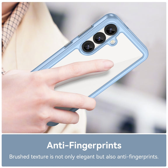 For Samsung Galaxy S25 5G Colorful Series Acrylic Hybrid TPU Phone Case(Blue)