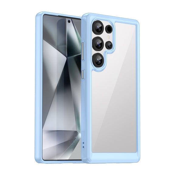 For Samsung Galaxy S25 Ultra 5G Colorful Series Acrylic Hybrid TPU Phone Case(Blue)