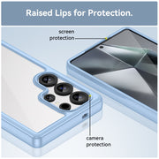 For Samsung Galaxy S25 Ultra 5G Colorful Series Acrylic Hybrid TPU Phone Case(Blue)
