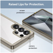 For Samsung Galaxy S25 Ultra 5G Colorful Series Acrylic Hybrid TPU Phone Case(Transparent Grey)