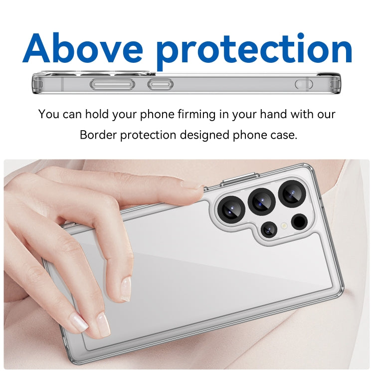 For Samsung Galaxy S25 Ultra 5G Colorful Series Acrylic Hybrid TPU Phone Case(Transparent)