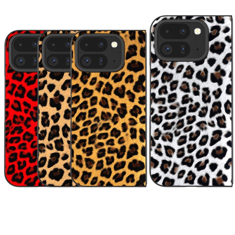 For Google Pixel 9 Pro Fold Black Frame Leopard Full Coverage Phone Case(Golden Leopard)