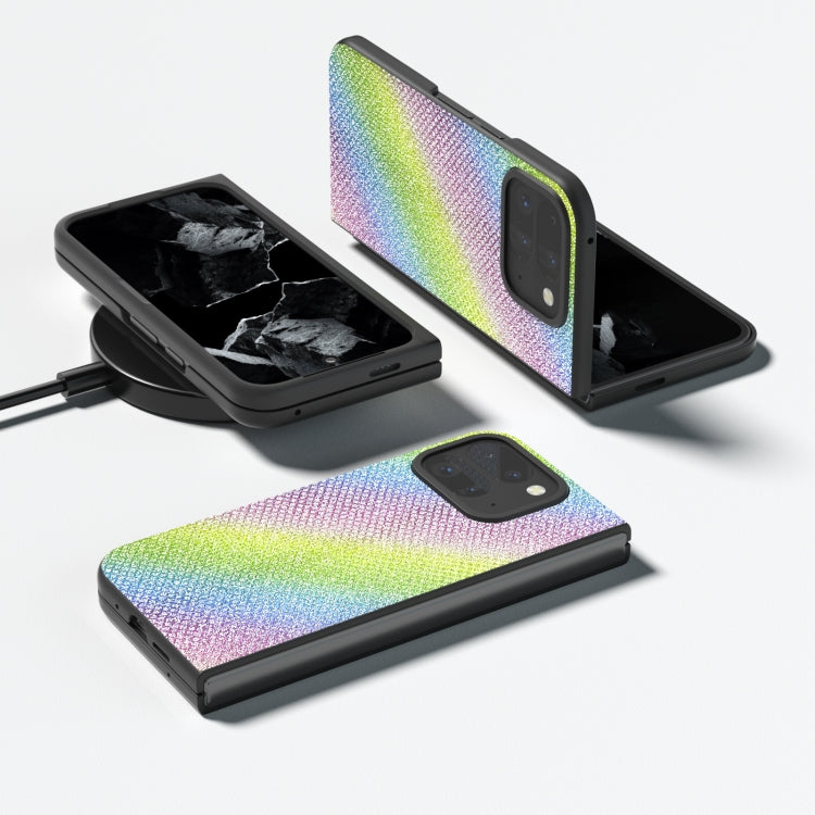 For Google Pixel 9 Pro Fold Diamond Frame Edge Full Coverage Phone Case(Rainbow Diamond) - Google Cases by PMC TechLife | Online Shopping South Africa | PMC TechLife | Buy Now Pay Later Mobicred