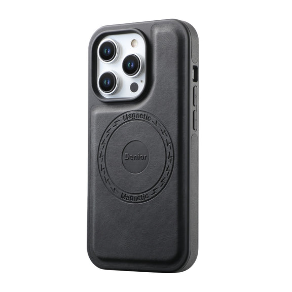 For iPhone 15 Pro Max Denior A13 Skin Feel MagSafe Phone Case(Black)