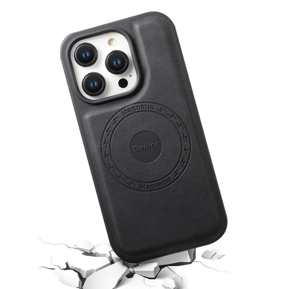 For iPhone 16 Denior A13 Skin Feel MagSafe Phone Case(Black)