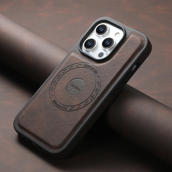 For iPhone 16 Pro Denior A13 Skin Feel MagSafe Phone Case(Brown)