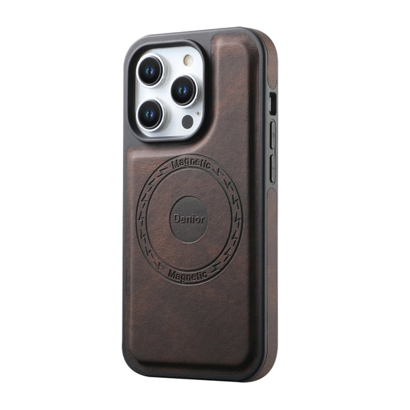 For iPhone 16 Pro Denior A13 Skin Feel MagSafe Phone Case(Brown)