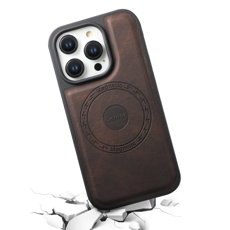 For iPhone 16 Pro Denior A13 Skin Feel MagSafe Phone Case(Brown)