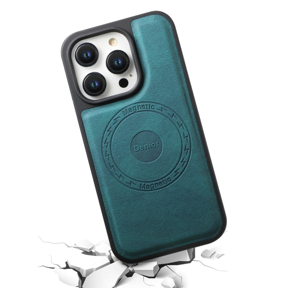 For iPhone 16 Pro Max Denior A13 Skin Feel MagSafe Phone Case(Blue)