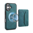 For iPhone 16 Denior D17 Skin Feel MagSafe Detachable Card Slot Phone Case(Blue) - iPhone 16 Cases by Denior | Online Shopping South Africa | PMC TechLife | Buy Now Pay Later Mobicred