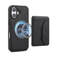 For iPhone 16 Plus Denior D17 Skin Feel MagSafe Detachable Card Slot Phone Case(Black) - iPhone 16 Plus Cases by Denior | Online Shopping South Africa | PMC TechLife | Buy Now Pay Later Mobicred
