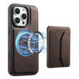 For iPhone 16 Pro Max Denior D17 Skin Feel MagSafe Detachable Card Slot Phone Case(Brown) - iPhone 16 Pro Max Cases by Denior | Online Shopping South Africa | PMC TechLife | Buy Now Pay Later Mobicred