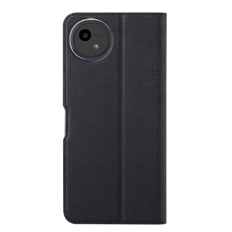For Sharp Aquos Wish4 ViLi DMX Series TPU + PU Leather Magnetic Phone Case(Black)