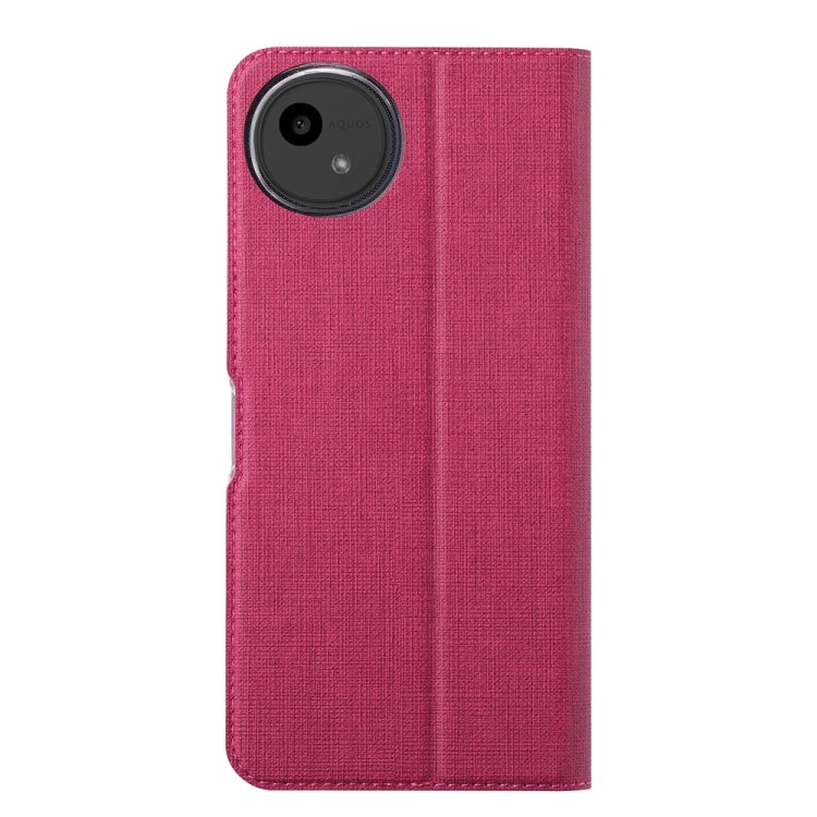 For Sharp Aquos Wish4 ViLi DMX Series TPU + PU Leather Magnetic Phone Case(Rose Red)