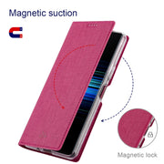 For Sharp Aquos Wish4 ViLi DMX Series TPU + PU Leather Magnetic Phone Case(Rose Red)