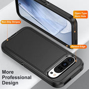 For Google Pixel 9 Pro Life Water-resistant Rugged PC + Silicone Phone Case(Black)