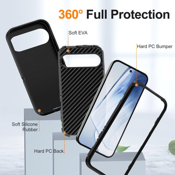 For Google Pixel 9 Pro Life Water-resistant Rugged PC + Silicone Phone Case(Black)