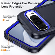 For Google Pixel 9 Pro Life Water-resistant Rugged PC + Silicone Phone Case(Dark Blue + Royal Blue)