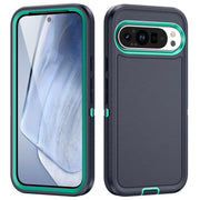For Google Pixel 9 Pro Life Water-resistant Rugged PC + Silicone Phone Case(Dark Blue + Light Blue)