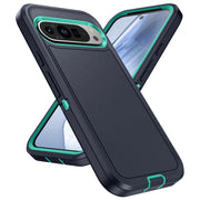For Google Pixel 9 Pro Life Water-resistant Rugged PC + Silicone Phone Case(Dark Blue + Light Blue)