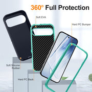 For Google Pixel 9 Pro Life Water-resistant Rugged PC + Silicone Phone Case(Dark Blue + Light Blue)