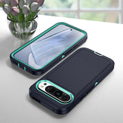 For Google Pixel 9 Pro Life Water-resistant Rugged PC + Silicone Phone Case(Dark Blue + Light Blue)