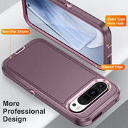For Google Pixel 9 Pro Life Water-resistant Rugged PC + Silicone Phone Case(Purple + Pink)