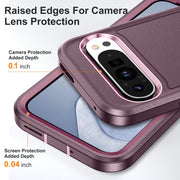 For Google Pixel 9 Pro Life Water-resistant Rugged PC + Silicone Phone Case(Purple + Pink)