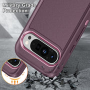 For Google Pixel 9 Life Water-resistant Rugged PC + Silicone Phone Case(Purple + Pink)